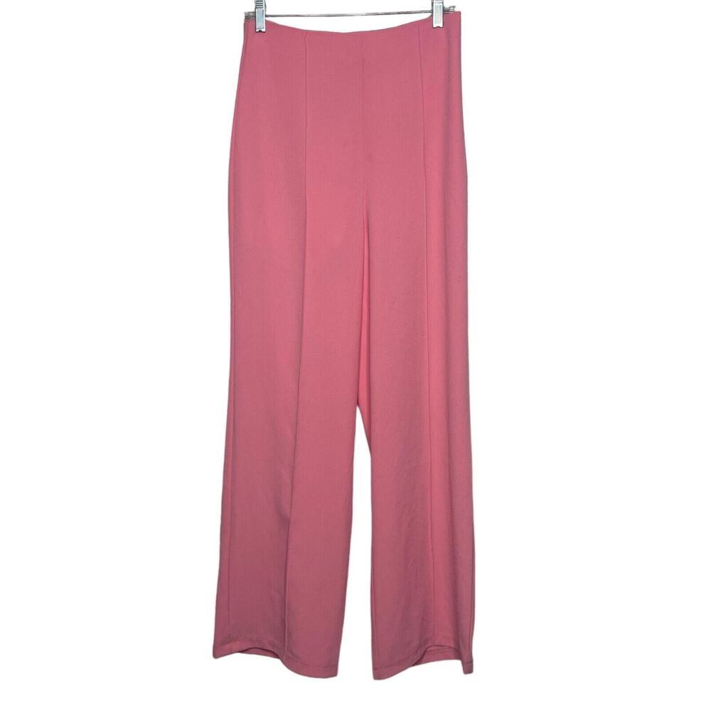 New Tea & Cup Women Hot Pink High Wasted Pleated Flare Dress Pants M
